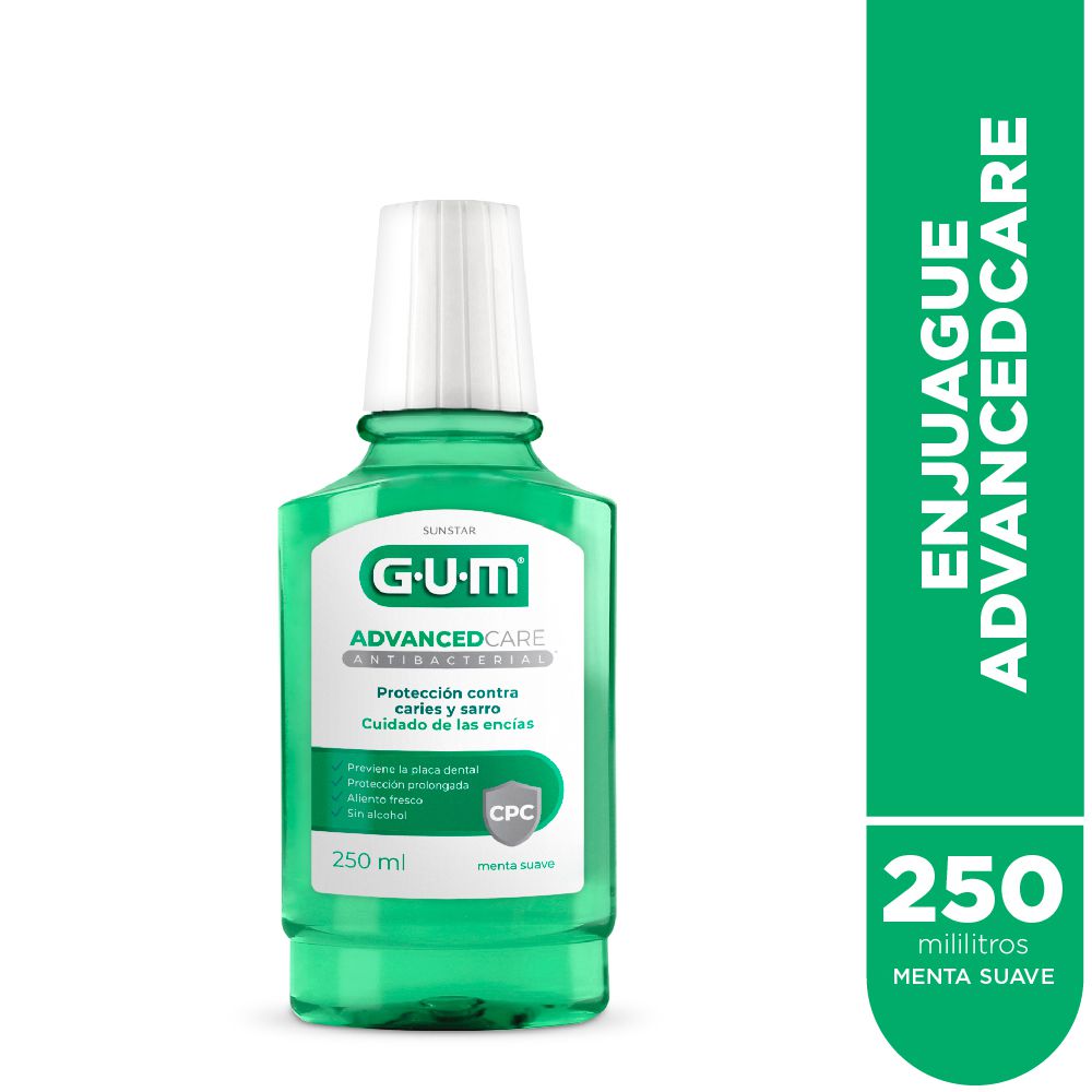 GUM ENJ BUC ANTIB MENTA SUAVE X 250ML