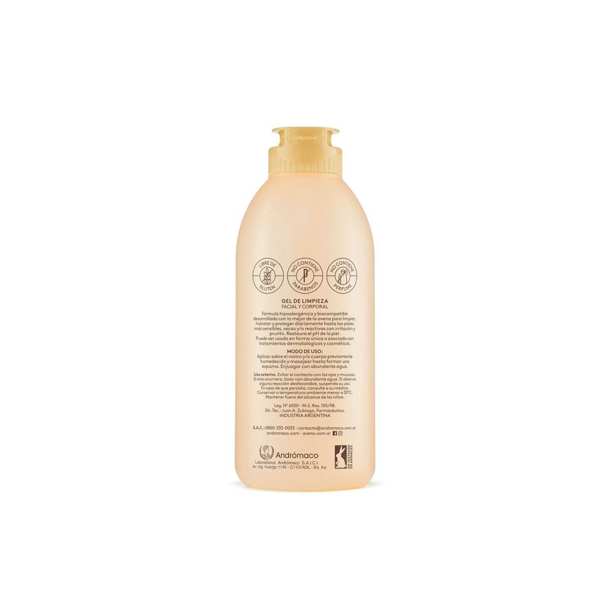 Gel de Limpieza Aveno Facial Corporal x250gr - Imagen 2