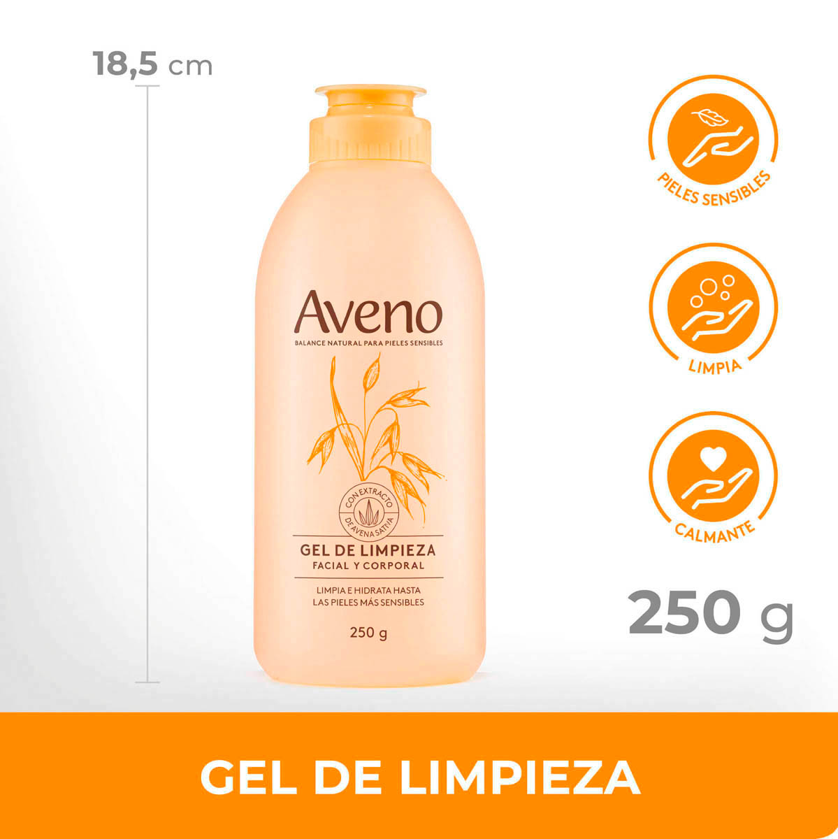 Gel de Limpieza Aveno Facial Corporal x250gr - Imagen 8