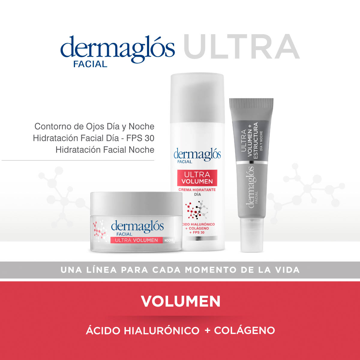 Crema Dermaglós Hidratante de Día FPS30 Ultra Volumen x50g - Imagen 7