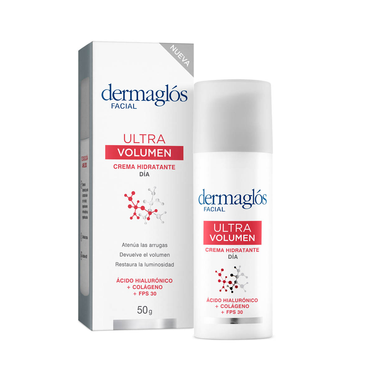 Crema Dermaglós Hidratante de Día FPS30 Ultra Volumen x50g