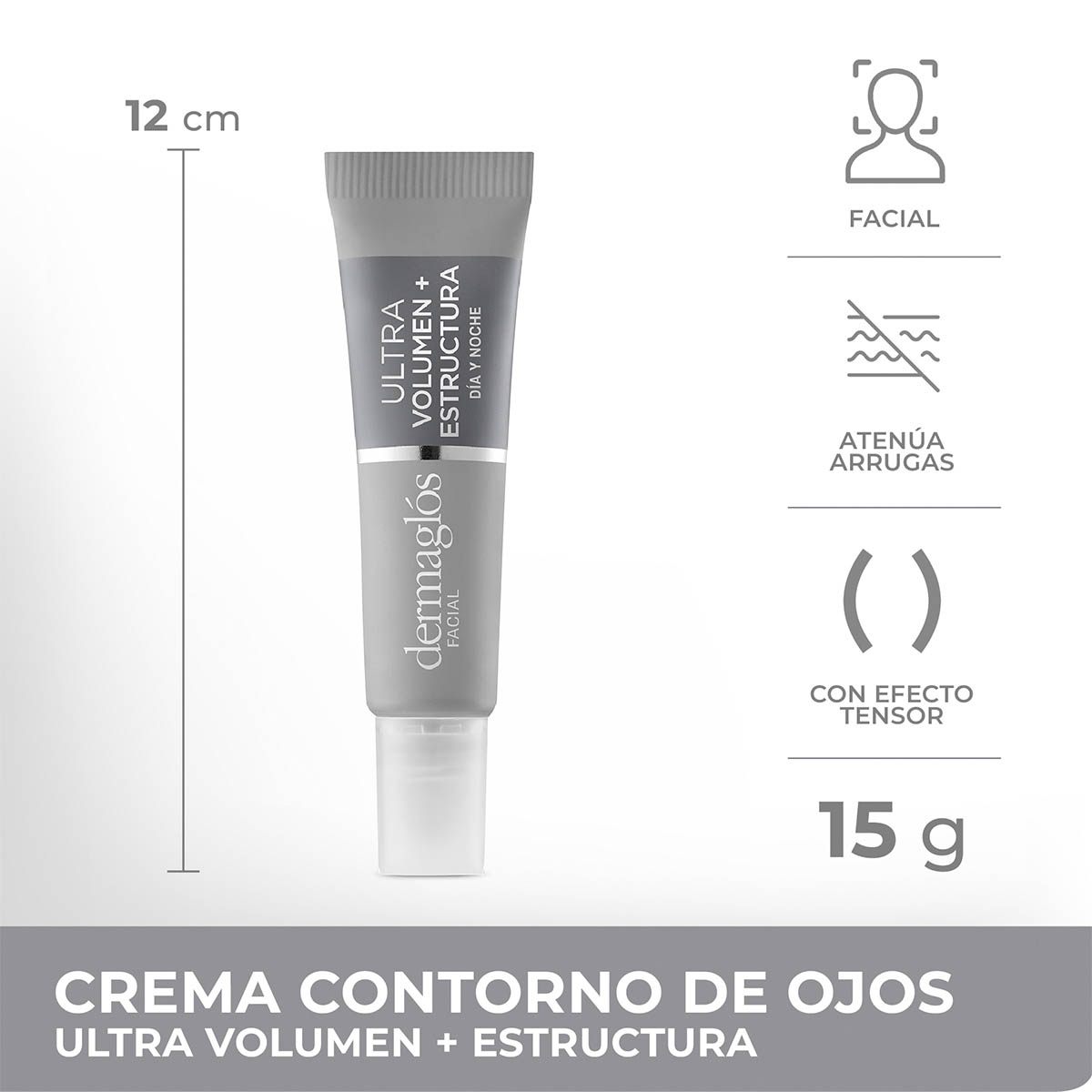 Crema Dermaglós Contorno Ojos Ultra Volumen y Estructura 15g - Imagen 2