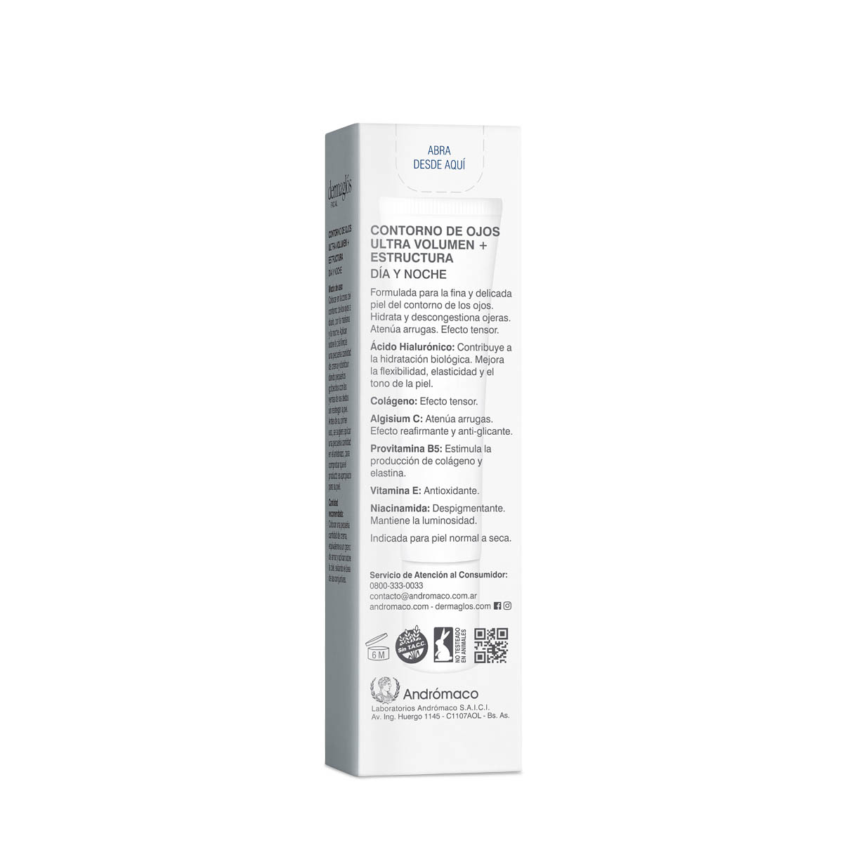 Crema Dermaglós Contorno Ojos Ultra Volumen y Estructura 15g - Imagen 5